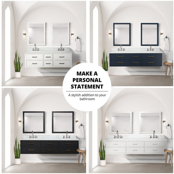 English Elm White Compact Single Bath Vanity With Acrylic Top - Modern Design For Small Spaces, Fully Assembled B2731P257898-GIGA