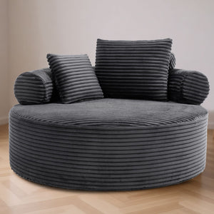 English Elm Round Sectional Sleeper Sofa Memory Foam Cloud Couch for Contemporary Living Spaces W3224P444274