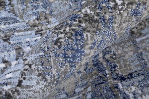 Feizy Rugs Gaspar Modern Bohemian Distressed Rug - Stunning Abstract Designs, Durable & Stain Resistant For Every Home Blue,Gray,Taupe Polypropylene,Polyester 7873834flblslgp18