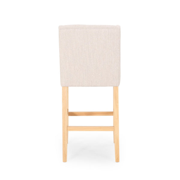 English Elm Vienna Wingback Counter Stools Set of 2 Tufted Fabric Nailhead Kitchen Bar Seating 64854.00BGE