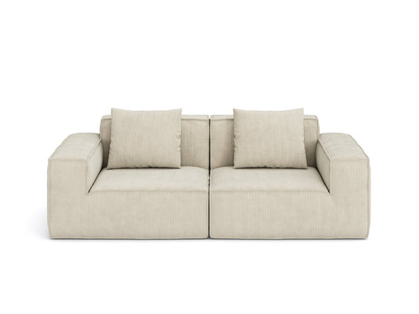 English Elm Modular Corduroy Velvet Sleeper Sofa Convertible Two Piece Set for Living Rooms W3147S00006