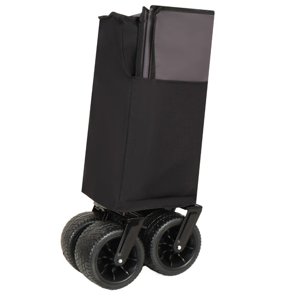 English Elm Multi-functional Folding Wagon with All-terrain Wheels Adjustable Handle Outdoor Hauler W2932P289380