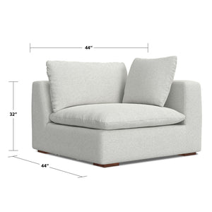 English Elm Jasmine Left Arm Sofa Module In Cloud Grey - Stylish, Versatile, And Cozy For Modern Living Spaces B136P199240