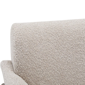 English Elm Christopher Knight Home® - Boucle Mid-Century Flared Arms Loveseat with Elm Legs — Plush Bouclé Upholstery, Cozy Modern Accent (57.5") Almond,Walnut N771P294675V