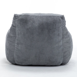 English Elm Giant Corduroy Bean Bag Sofa with Armrests Foam Filled Cozy Adult Lounge Chair Dark Gray W2200P442800