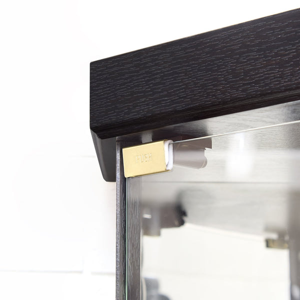 English Elm Lighted Corner Curio Cabinet Black with Built-In Lighting, Adjustable Glass Shelves, Anti-Tip Safety (90") W2275P292656
