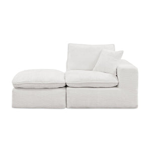 English Elm 107'' Boucle L-shaped Sectional with Reversible Chaise Deep Foam Seat Living Room Beige W1413S00162