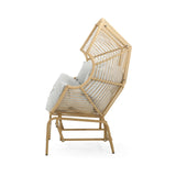 Christopher Knight Home® - Noble House - Palos Outdoor Wicker Glider Chair - Light Brown