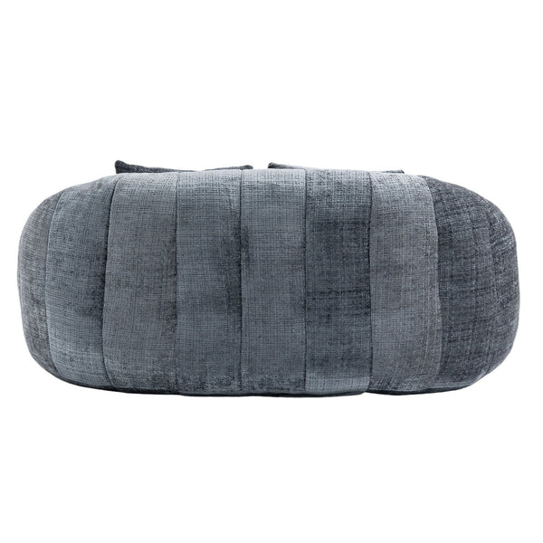 English Elm Bean Bean Bag Sofa High-Density Memory Foam Two-Seater Lounger High Back Chenille Cozy Support Gray W395P181439