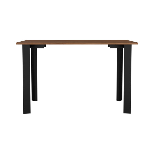 English Elm Marrakech Brown Writing Desk with Four Steel Legs — Compact 29"x47" Particleboard Workspace, Easy Assembly B128S00168