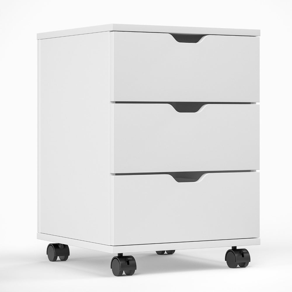 English Elm 3-drawer Rolling Wood File Cabinet on Casters for Home Office Under Desk Storage T3623P493349