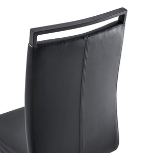 English Elm Table And Chair Set: 71" Walnut Grain Dining Table With 8 Stylish Black Pu Chairs & Storage Shelf W1151S04279-GIGA