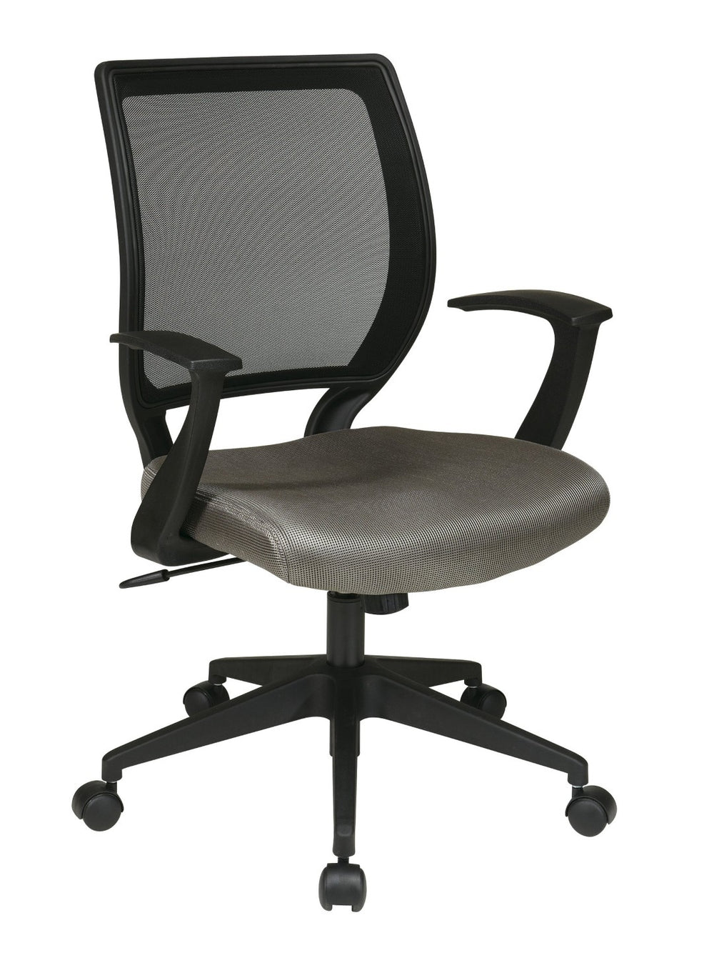 OSP Home Furnishings Screen Back Ergonomic Task Chair with Mesh Seat Lumbar Support and Pneumatic Height Adjust EM51022N-2