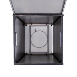 English Elm Stone Grain Propane Tank Cover Table Stone Gray Iron Outdoor Side Table Hide 20LB Tank Stylish W3131P336102