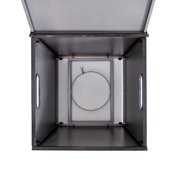 English Elm Stone Grain Propane Tank Cover Table Stone Gray Iron Outdoor Side Table Hide 20LB Tank Stylish W3131P336102