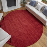 Feizy Rugs Luna Hand Woven Wool Area Rug - Stylish, Stain-resistant, Perfect For High Traffic Spaces & Decor Red Wool 5798049fred000n80