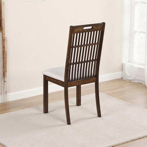 English Elm 2-Piece Rustic Farmhouse Dining Chair Set With Upholstered Seats, Easy Assembly, Solid Wood Frame W2537P214550