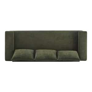 English Elm Christopher Knight Home® - Algora Modern 84.5" 3-Seater Velvet Sofa with Durable Wooden Frame, Breathable Foam Cushions Green N773IS00037G