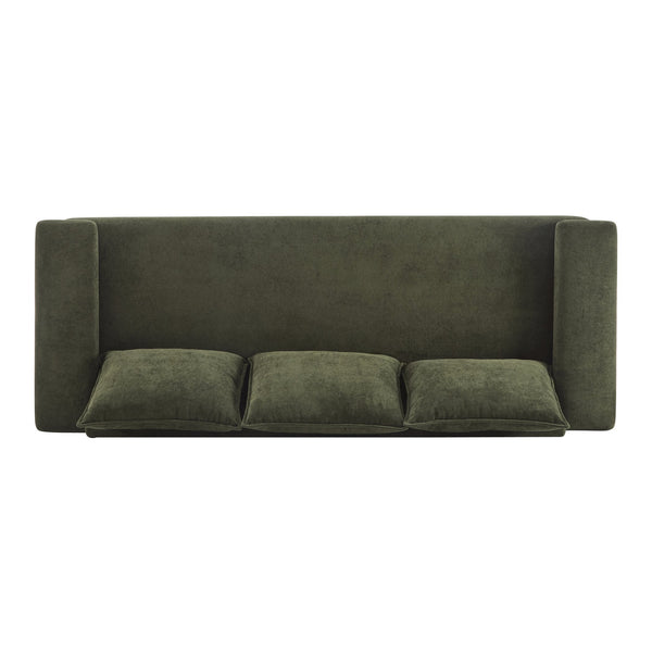 English Elm Christopher Knight Home® - Algora Modern 84.5" 3-Seater Velvet Sofa with Durable Wooden Frame, Breathable Foam Cushions Green N773IS00037G