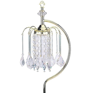 English Elm 27" Tall Metal Table Lamp - Luxurious Gold Finish With Crystal Chandelier Accents For Glamorous Style B072116150