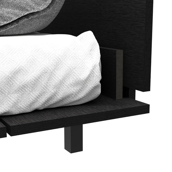 English Elm Portoalegre Twin Bed Base with Headboard in Black, 441 LB Capacity, 13.7" Headboard, Modern Classic стиль B128S00108