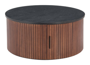 Nejaus Coffee Table Black & Walnut 110299 Zuo Modern