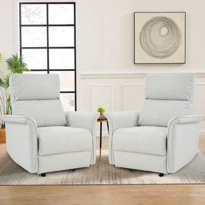 English Elm 270° Swivel Power Recliner Velvet Glider Rocker with Usb Ports for Living Room W1028S00063