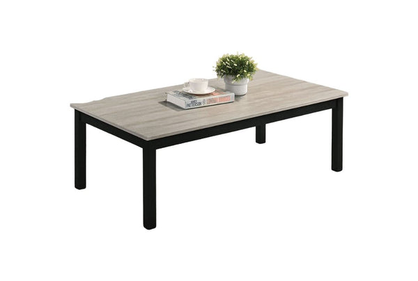 English Elm Light Gray 3pc Table Set – Faux Marble Wood Tops, Solid Wood Legs, Contemporary Living Room Trio B2741P391798