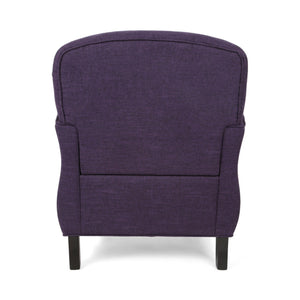 English Elm Christopher Knight Home® - CHAIR modern fabric lounge seat with compact 28.5x28.25x20.75 in dimensions, cozy supportive design Purple 63566.00PLETWD