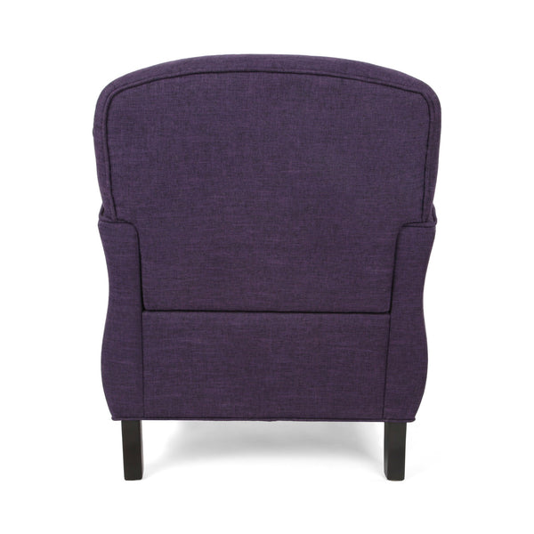 English Elm Christopher Knight Home® - CHAIR modern fabric lounge seat with compact 28.5x28.25x20.75 in dimensions, cozy supportive design Purple 63566.00PLETWD