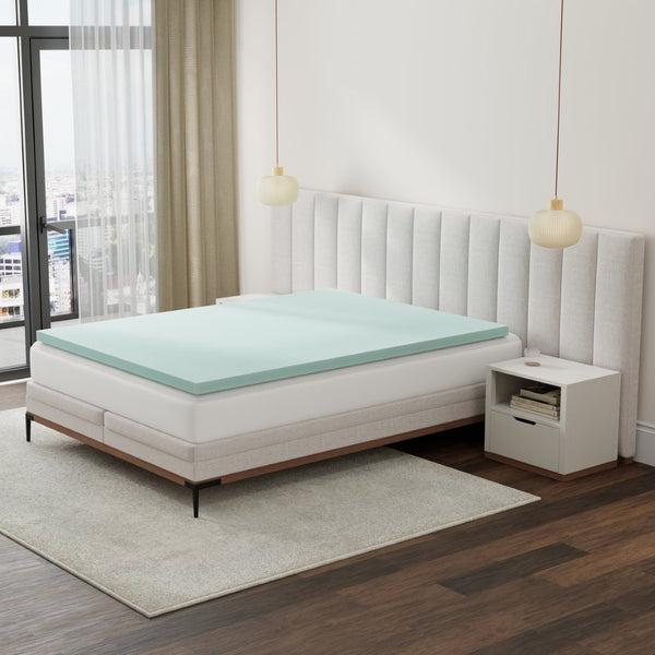 English Elm 3 Inch Certipur-us Memory Foam Full Mattress Topper Breathable Pressure Relief B337P335282