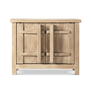 English Elm Rowan Reclaimed Pine Two Door Accent Cabinet with Carved Handles Rustic Storage B2719P474453