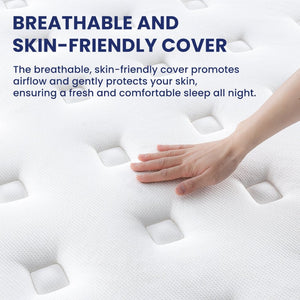English Elm 12 Inch King Hybrid Mattress Gel Foam Pocket Springs Firm Support Cool Sleep B2716P415512