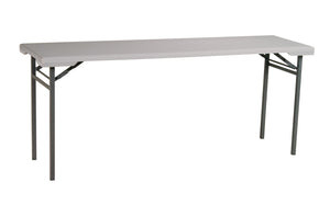 OSP Home Furnishings Resin Folding Training Table with Steel Frame for Classrooms Events and Workspaces BT22