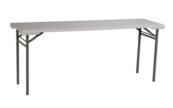 OSP Home Furnishings Resin Folding Training Table with Steel Frame for Classrooms Events and Workspaces BT22