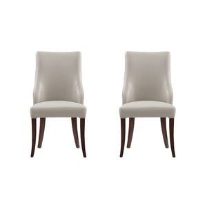 English Elm Connie Elegant Vegan Leather & Velvet Dining Chairs Set Of 2 - Modern Comfort For Any Space B365P397835