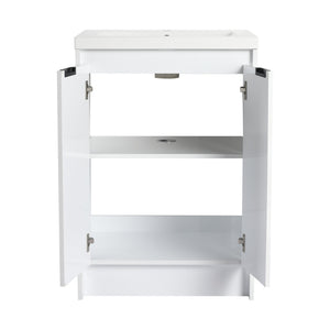 English Elm 36" Freestanding Bathroom Vanity With Resin Sink, Soft-Closing Doors & Ample Storage For Modern Spaces W999S00425