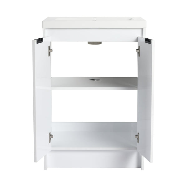 English Elm 36" Freestanding Bathroom Vanity With Resin Sink, Soft-Closing Doors & Ample Storage For Modern Spaces W999S00425