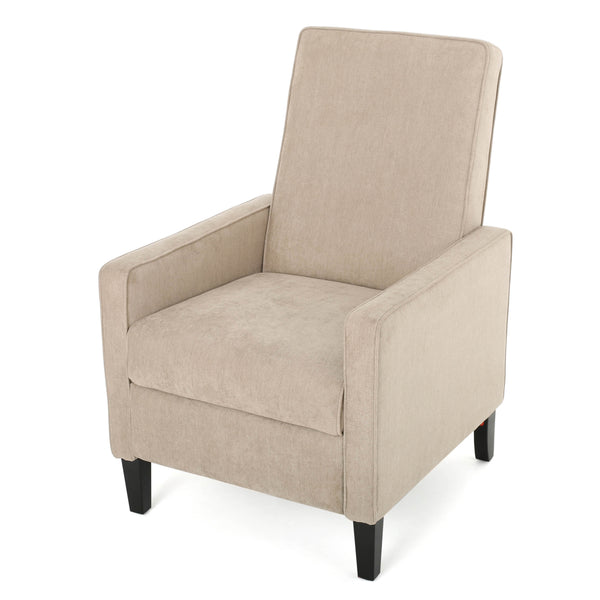 English Elm Christopher Knight Home® - Minimalist Push Back Chair with Thick Cushion and Birch Wood Legs for Stylish, Durable Comfort Natural 57444.00
