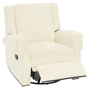 English Elm Manual Swivel Rocker Recliner Chair Plush Chenille Upholstery Nursery Living Room N763P363524K