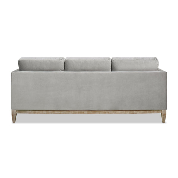 English Elm Jennifer Taylor Home - Knox 84" Modern Farmhouse Sofa In Opal Grey Velvet - Luxurious Comfort & Stylish Versatility For Your Home B2719P238331