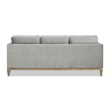 English Elm Knox 84" Modern Farmhouse Sofa, Opal Grey Velvet