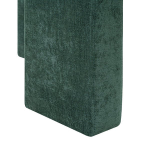 English Elm Modern Chenille 3-Leg Dining Chair with Ergonomic Arms and Removable Pillow, Supportive Comfy Accent Seating for Small Spaces Dark Green 31.5 L x 27.76 W x 15.16 H W1716P280600