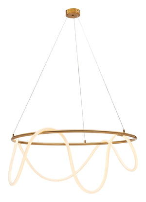 Zuo Modern Wiber Ceiling Lamp - Modern Brass Design With Flexible Led Tube For Versatile Illumination & Style Brass Steel,Silicone 56166-zuo-modern