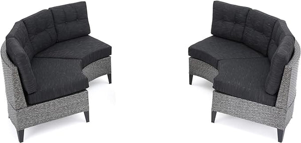 English Elm Christopher Knight Home® - Pema Modular Outdoor Patio Sofa Set - 4-Piece Sectional With Water-Resistant Cushions For Comfort N757592634BK