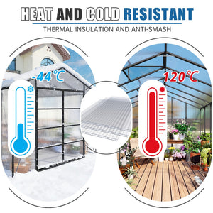 English Elm 6 Twin Wall Polycarbonate Greenhouse Panels Uv Blocking Thermal Insulated Roofing W3213P458668