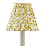 Block Print Gold Pleated Chandelier Shade