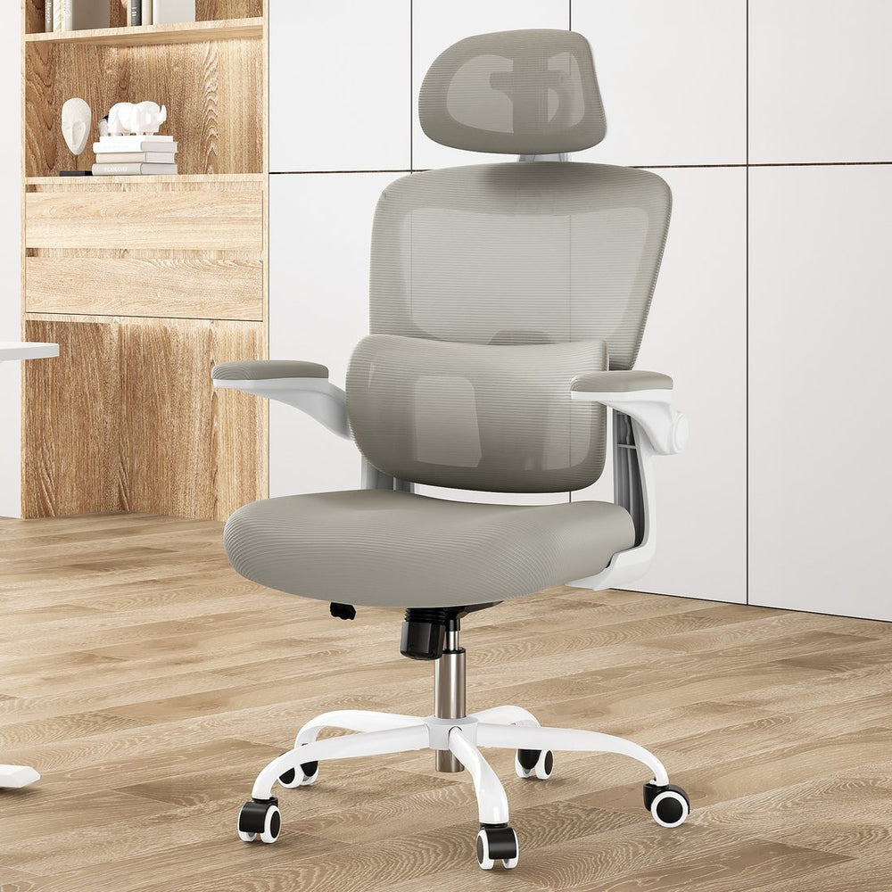 English Elm Ergonomic Office Chair With Adjustable Lumbar Support, Flip-Up Armrests & Stylish Modern Design T3623P380905