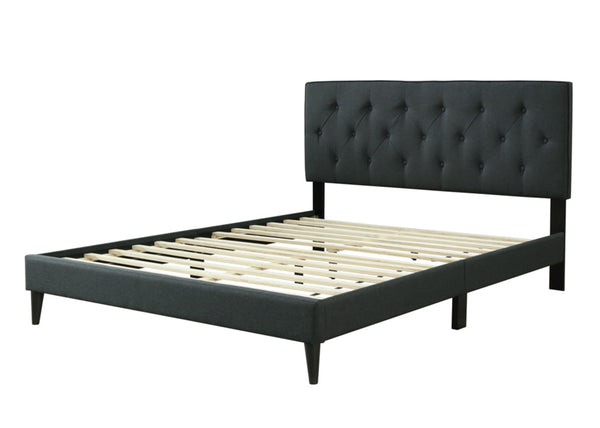 English Elm King-Sized Channel Bed In A Box With Usb Charging - Modern Comfort & Stylish Tufted Design! B2699P230424