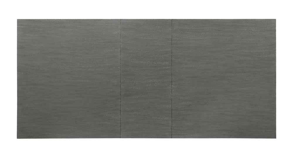 English Elm Katia Rustic Gray Weathered White Dining Table with 18" Leaf, 30mm Top, Poplar/MDF Build, 25" Clearance B2726P269244